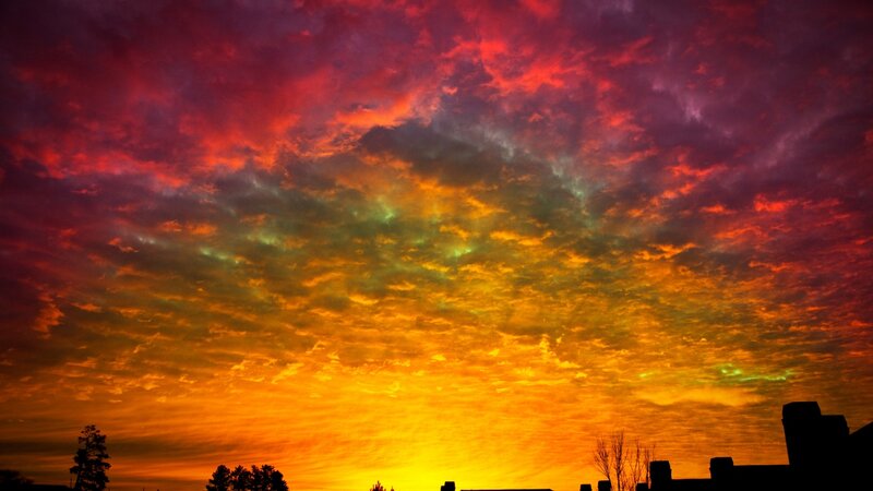 Colorful Sunset Sky — Red