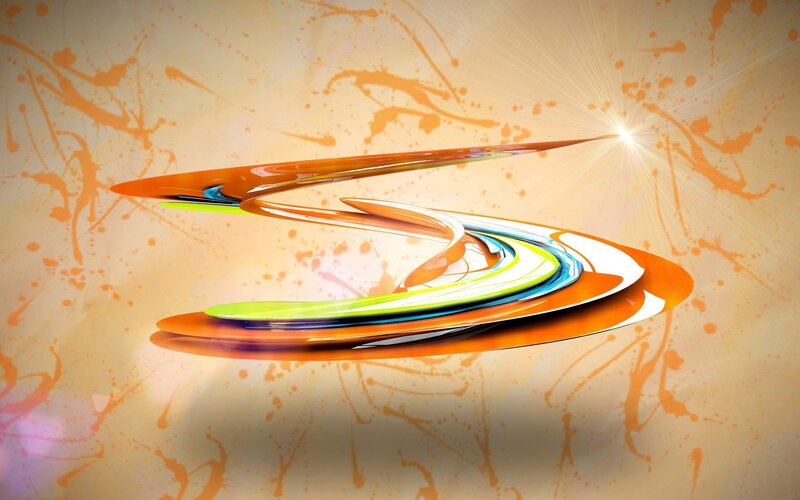 Colorful Swirl Design — Orange