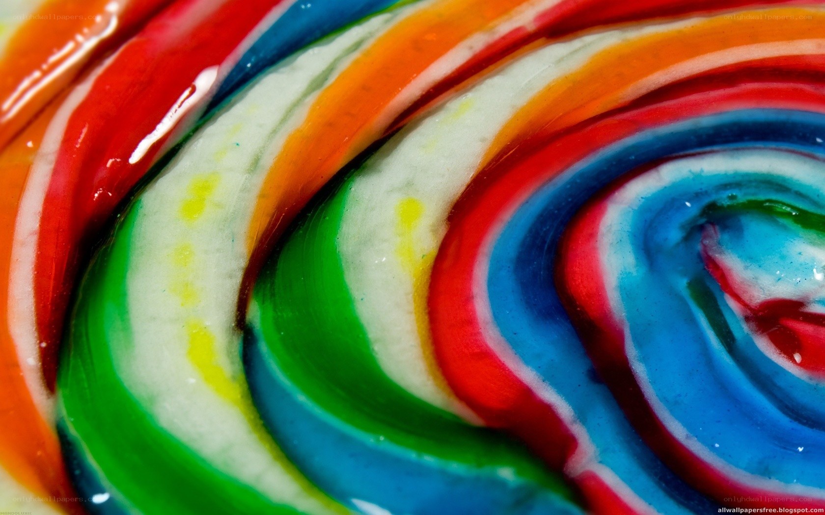 colorful swirl lollipop close-up