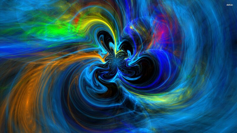 Colorful Swirl Pattern — Blue, Dynamic, Abstract, Swirls