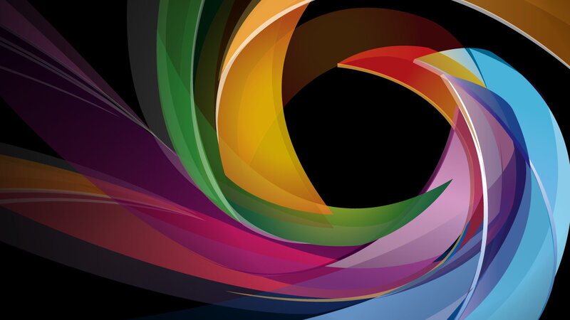 Colorful Swirl Pattern — Blue, Dynamic, Abstract