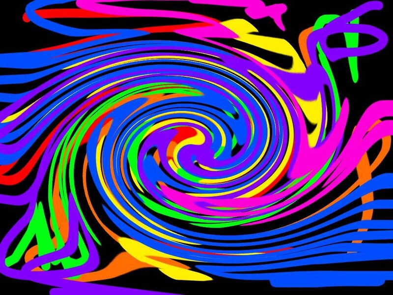 Colorful Swirl Pattern — Blue, Vibrant, Abstract, Swirls