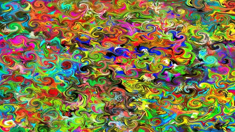 Colorful Swirl Pattern — Green, Chaotic