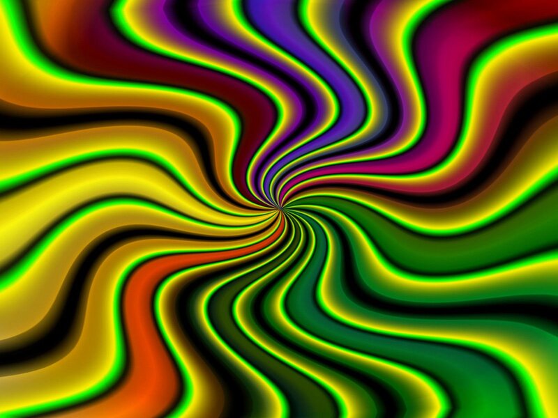 Colorful Swirl Pattern — Green, Hypnotic