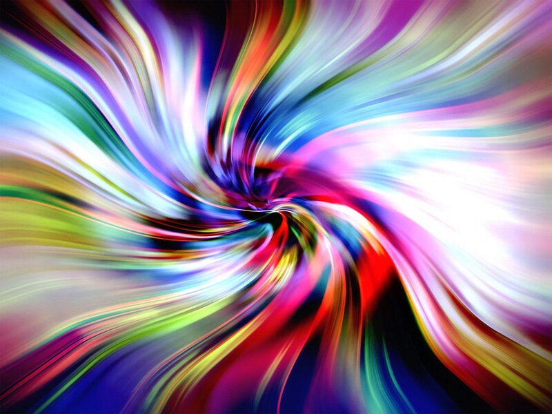 Colorful Swirl Pattern — Red, Dynamic, Abstract, Light Streaks