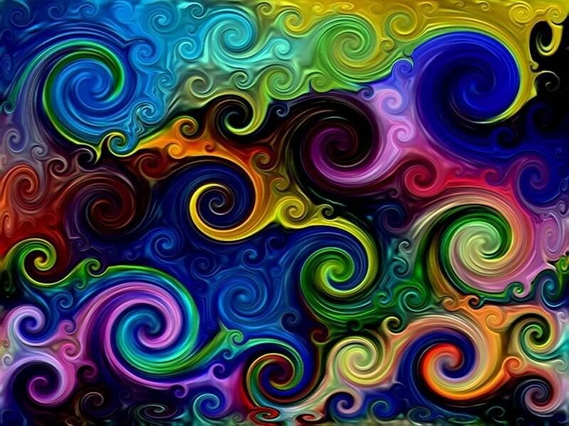 Colorful Swirl Patterns — Blue
