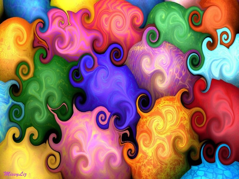 Colorful Swirl Patterns — Purple
