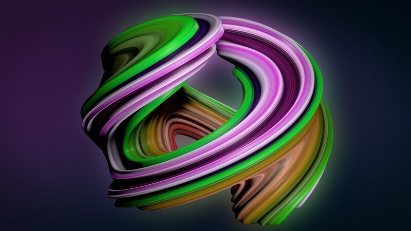 Colorful Swirl Sculpture