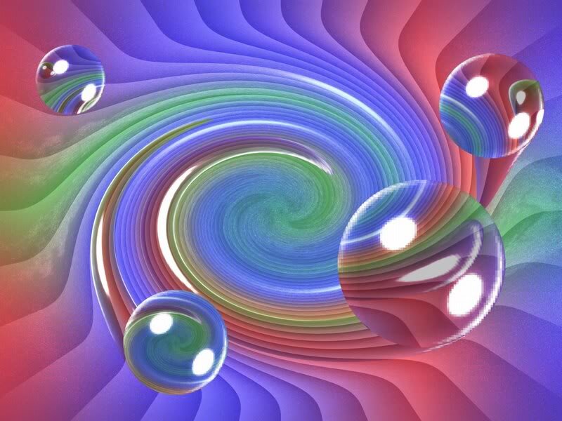 Colorful Swirl with Spheres