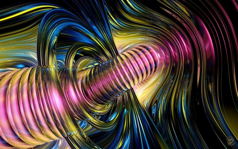 Colorful Swirling Tunnel