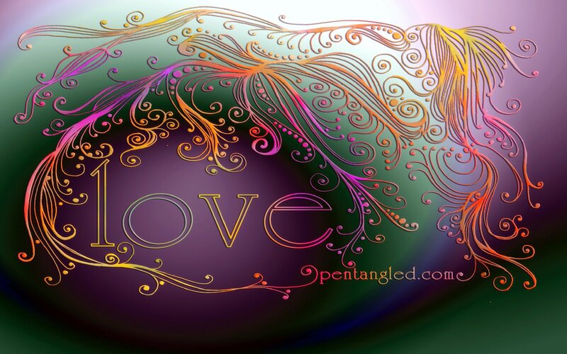 Colorful Swirls Around Text