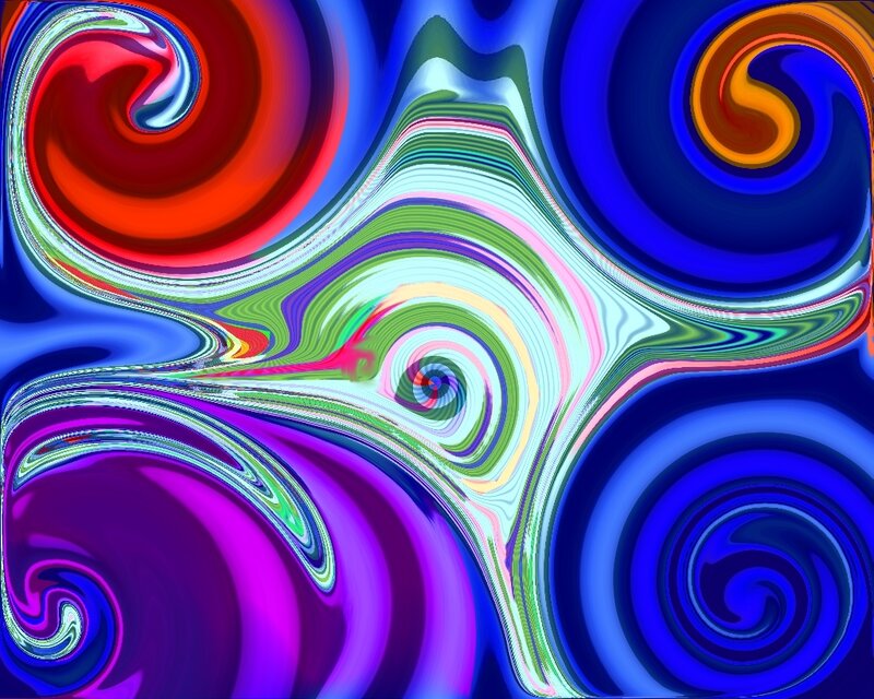 Colorful Swirls — Blue, Vibrant