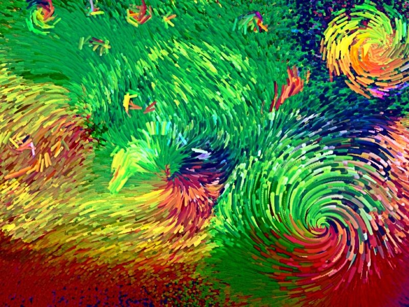Colorful Swirls — Green, Vibrant