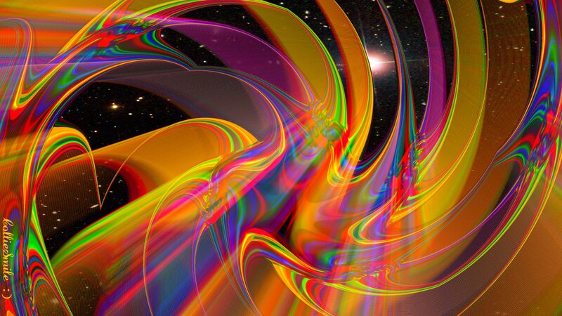 Colorful Swirls in Space