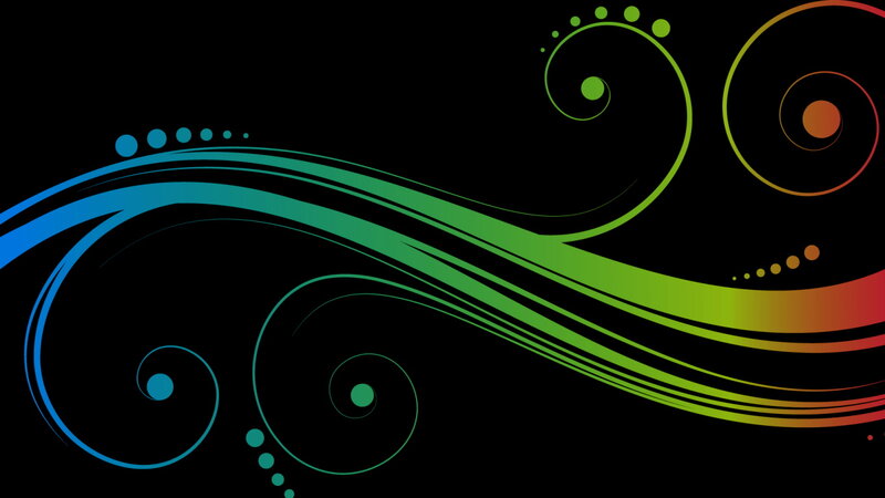 Colorful Swirls on Black