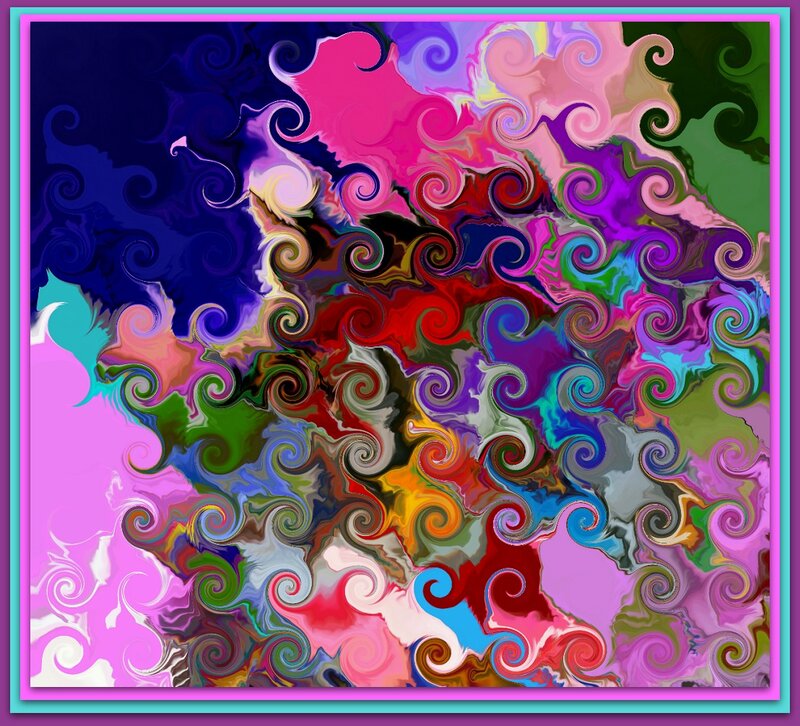 Colorful Swirls — Pink