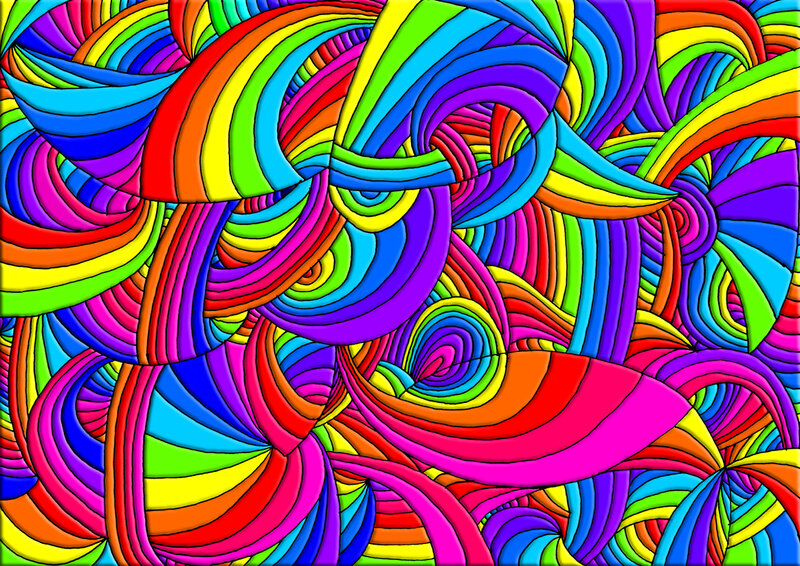 Colorful Swirls — Red