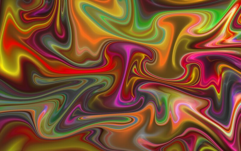 Colorful Swirls — Red, Vibrant, Abstract
