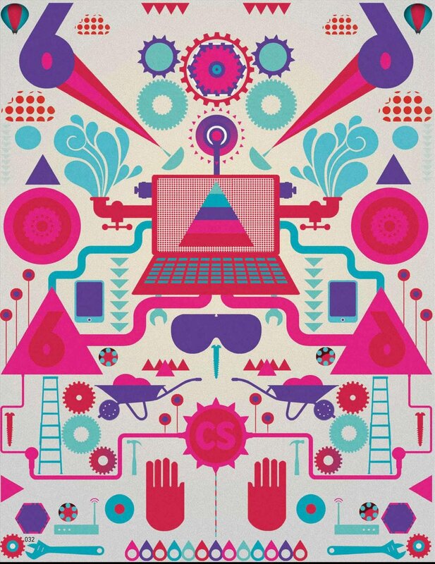 colorful tech illustration