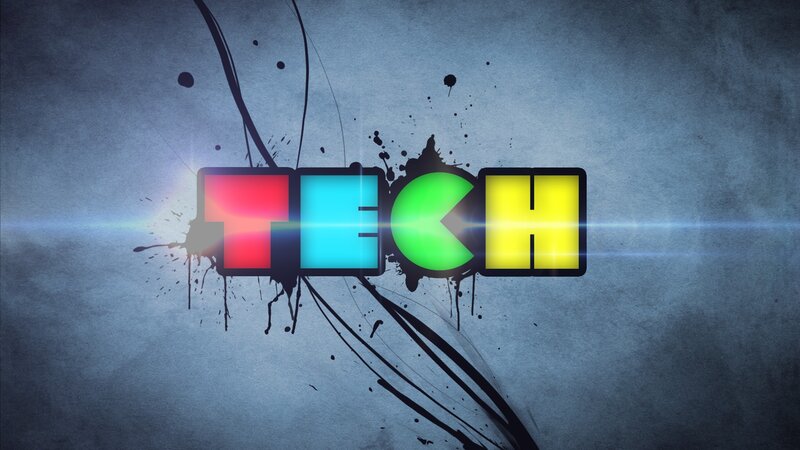 Colorful Tech Text — Blue