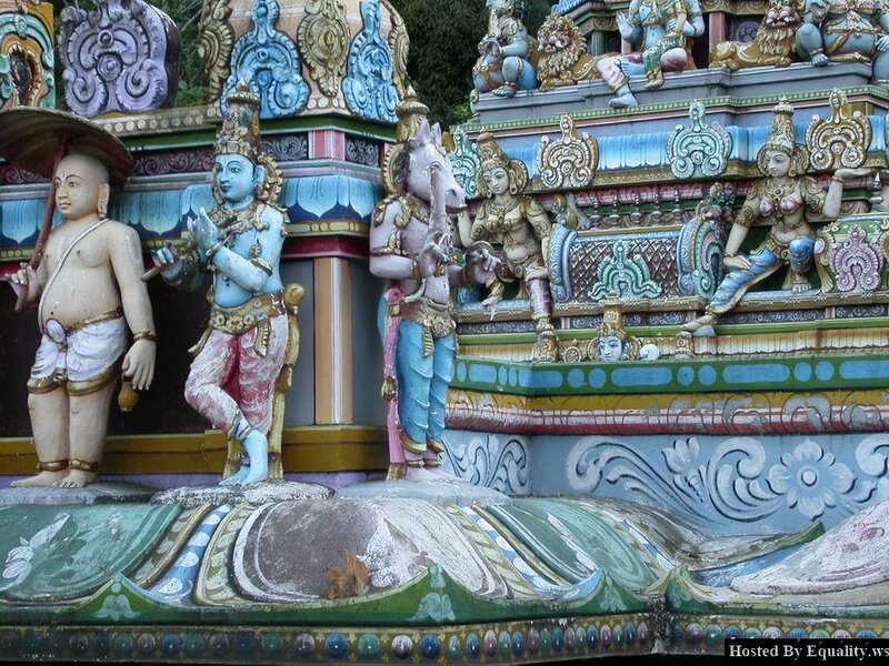 Colorful temple sculptures
