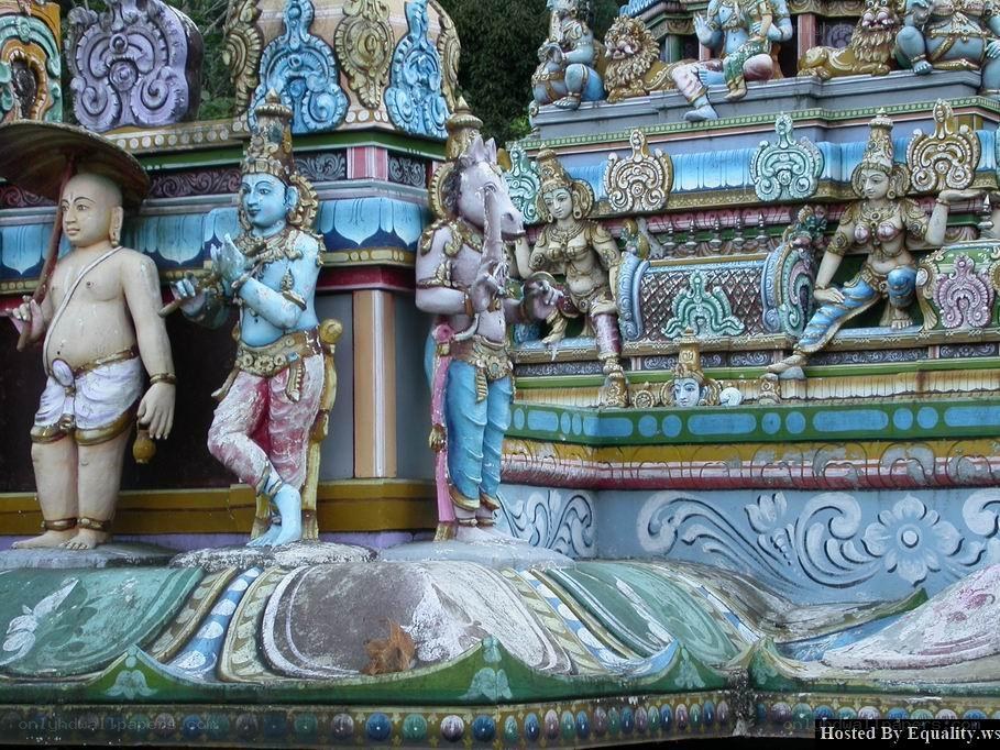 Colorful temple sculptures