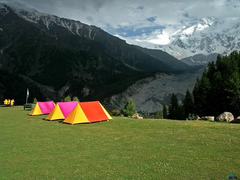 Colorful Tents in Valley