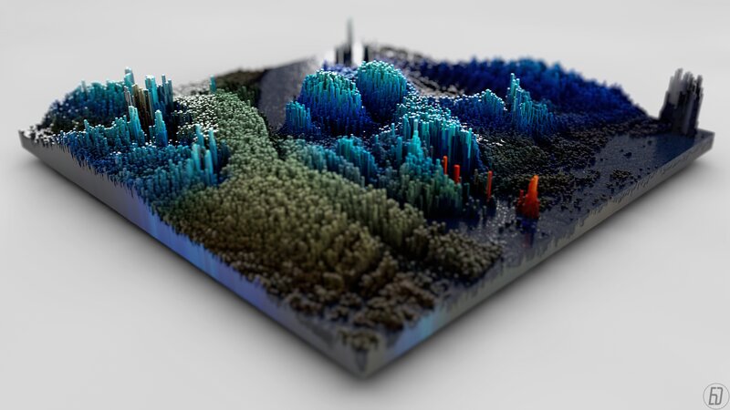Colorful Terrain Model