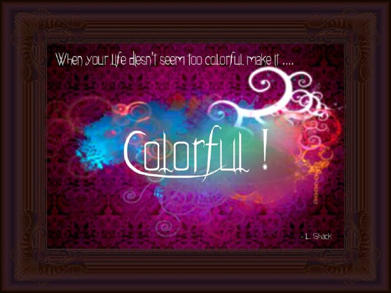 Colorful Text Art — Purple, Vibrant