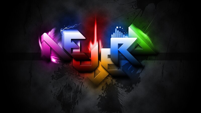 Colorful Text Logo — Black