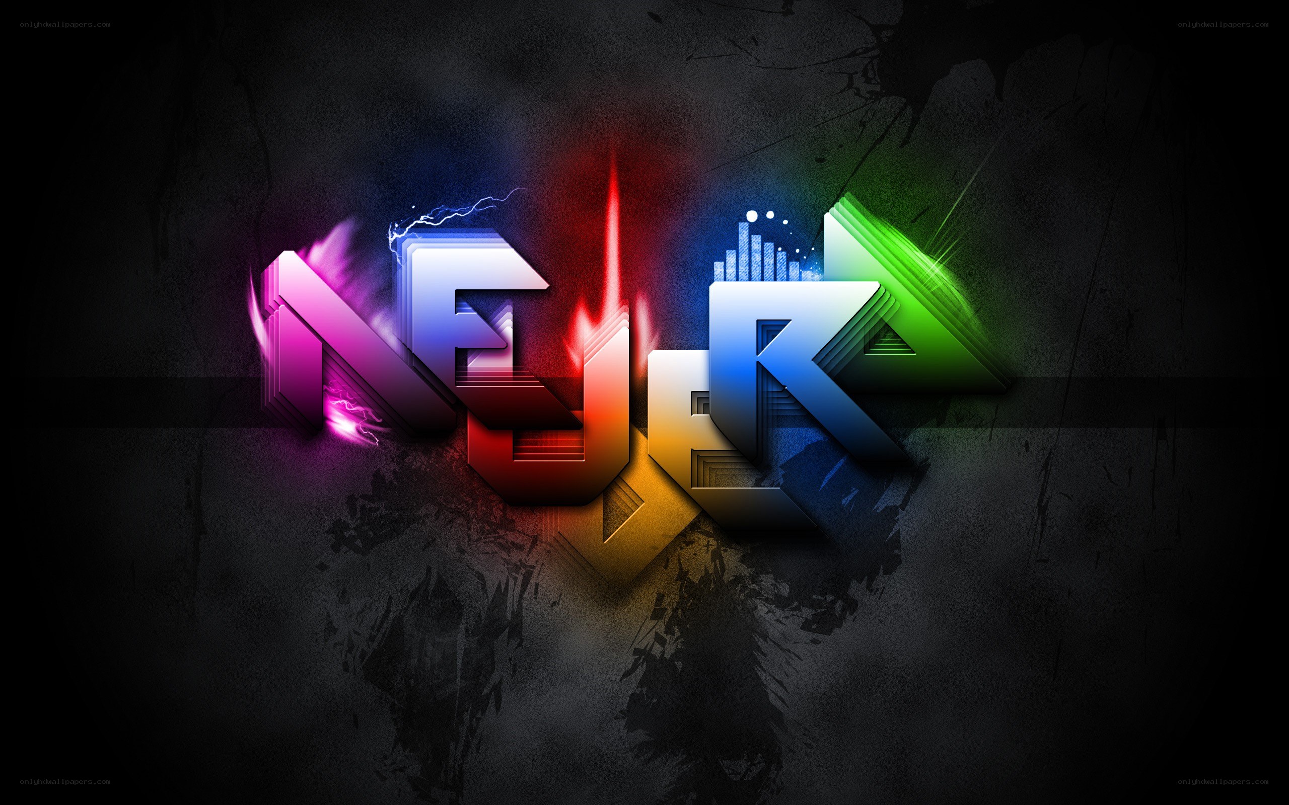 colorful text logo design
