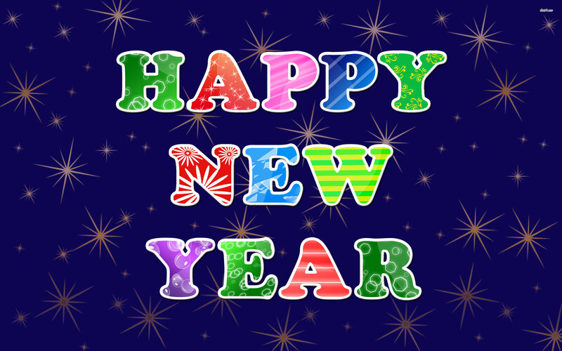 Colorful Text on Dark Background — Blue