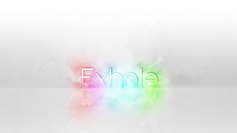 colorful text with smoke effect