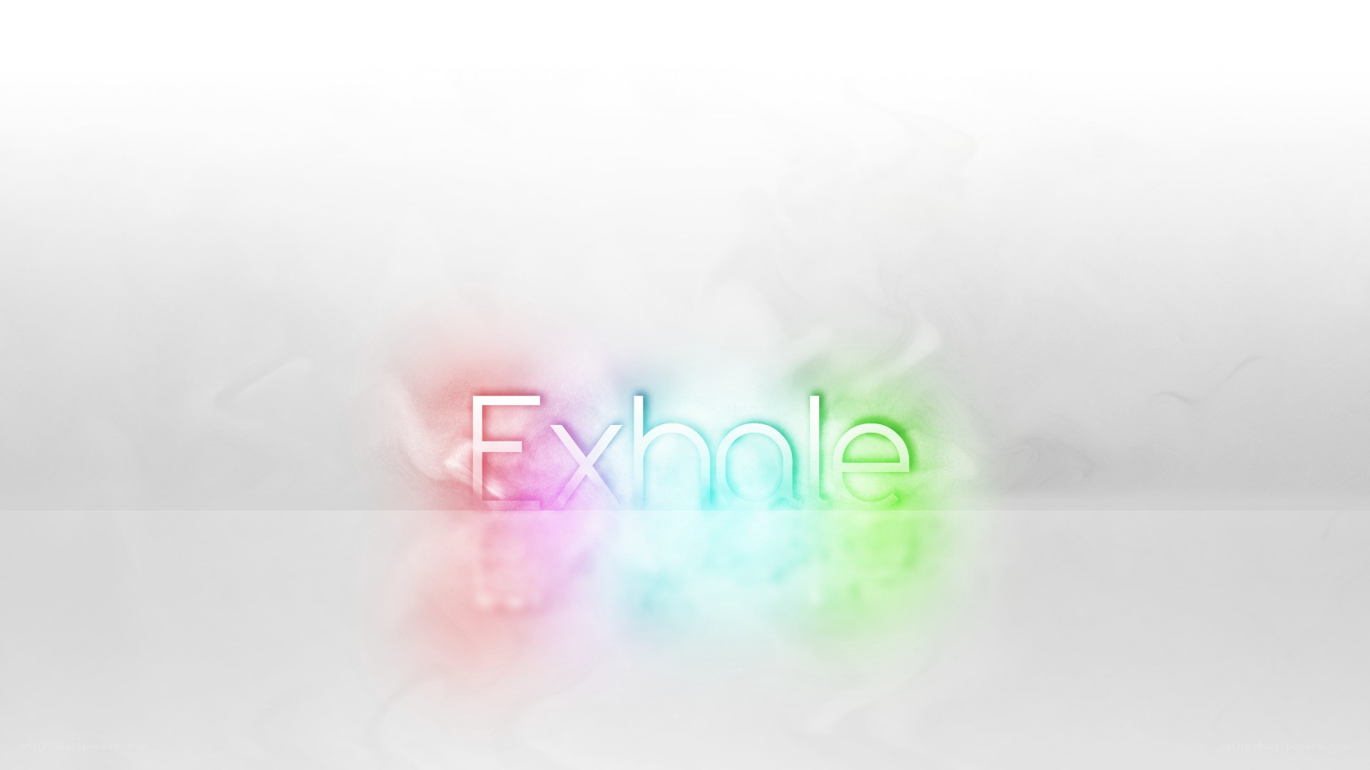 colorful text with smoke effect