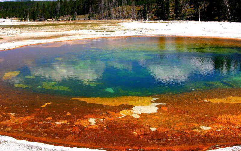 colorful thermal pool