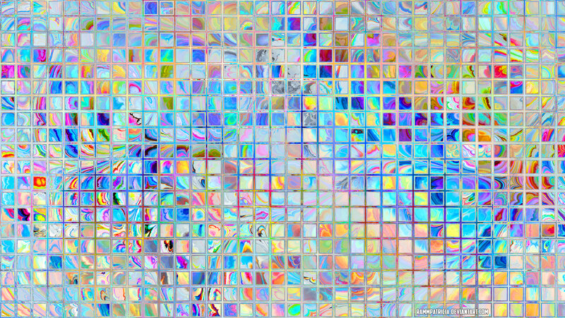 Colorful Tile Mosaic — Blue