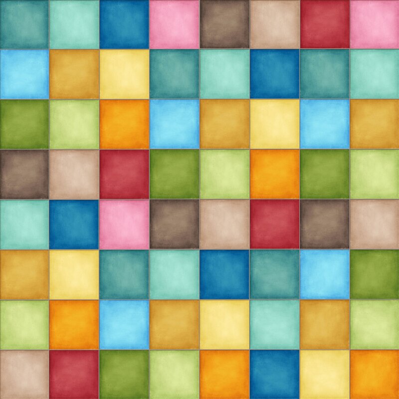 Colorful Tile Pattern — Blue, Calm