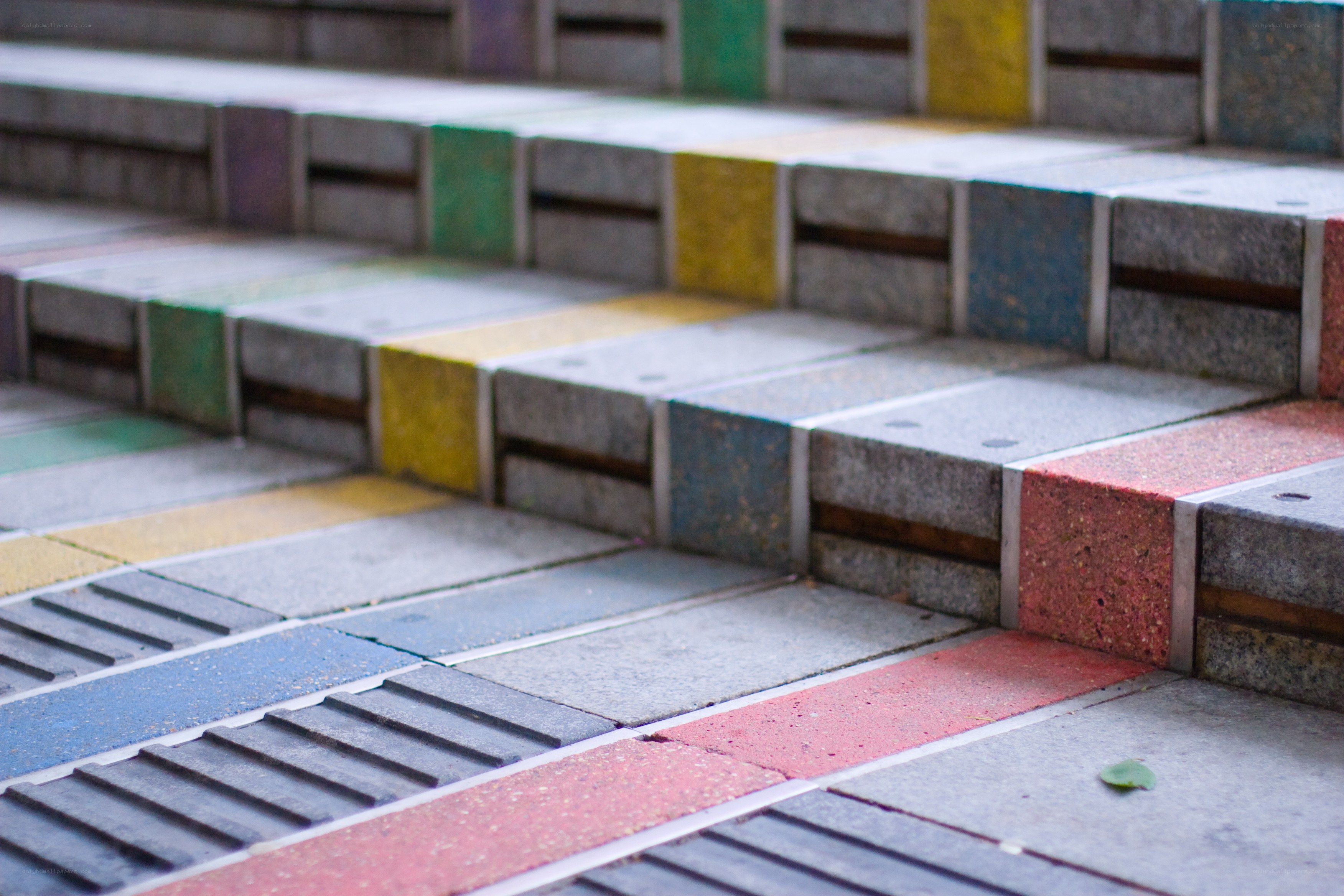 colorful tiled steps
