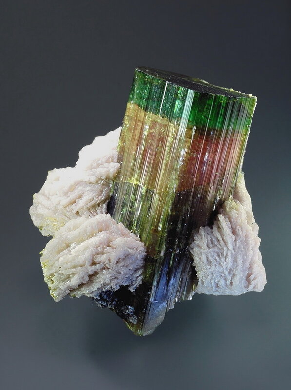 Colorful tourmaline crystal