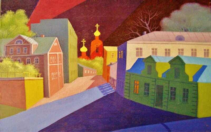 Colorful Town Buildings
