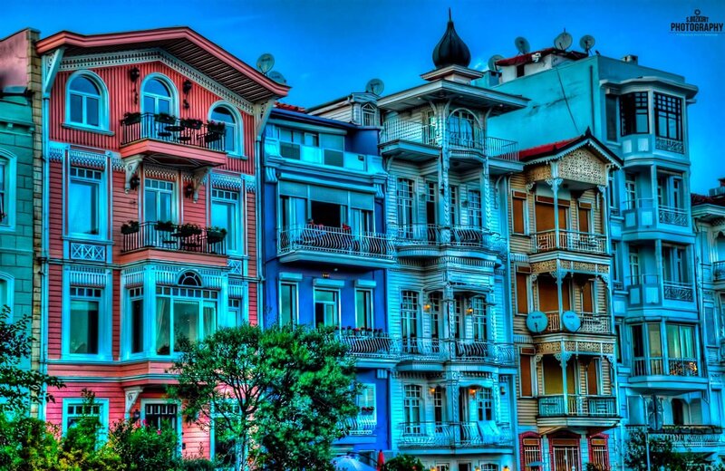 Colorful Townhouses — Blue