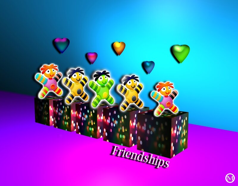 Colorful Toy Figures — Blue
