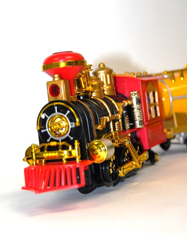 colorful toy train engine