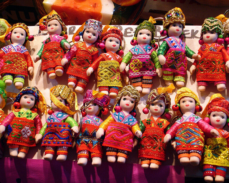 Colorful traditional dolls
