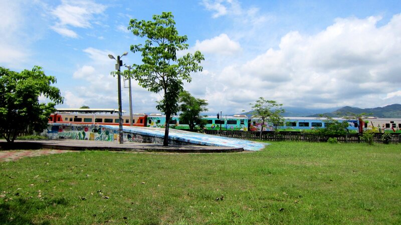 Colorful Train in Park