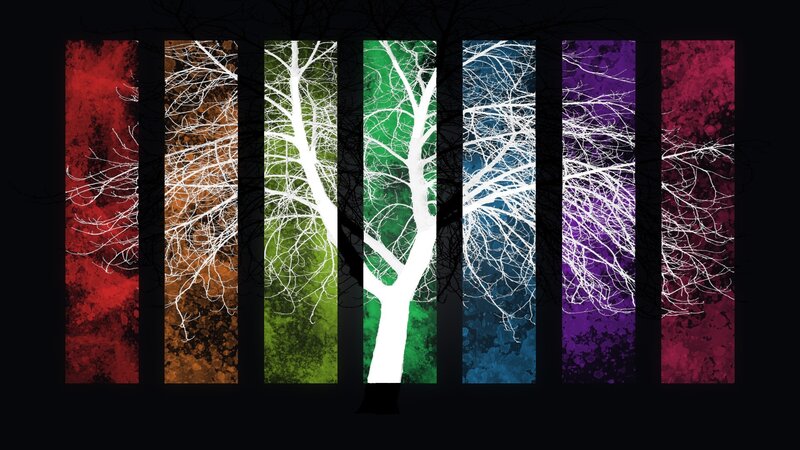 colorful tree art