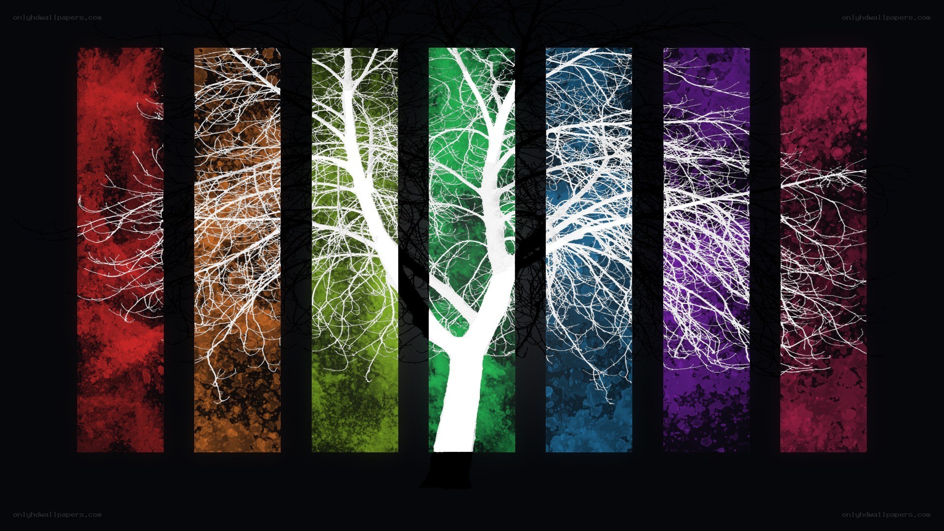colorful tree art