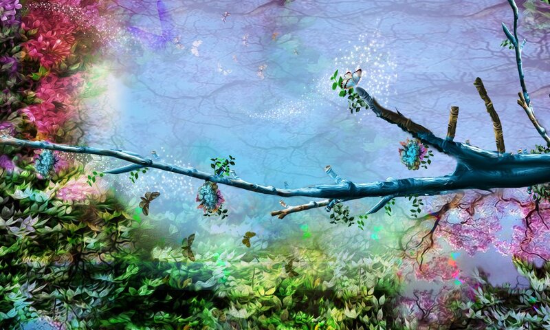 Colorful Tree Branch