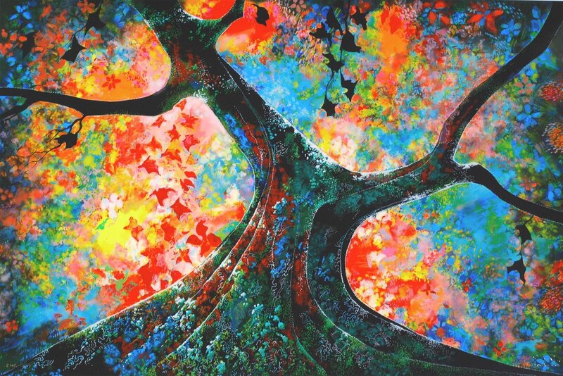 Colorful Tree Branches