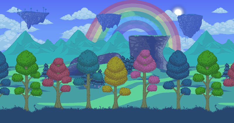 Colorful Trees in Landscape